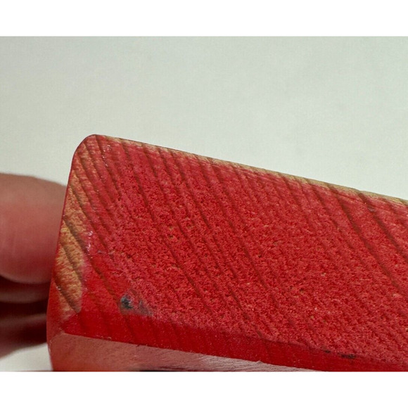 License Plate "Lauren" Folk Art Red Wood Backing Alaska - Picture 5 of 9